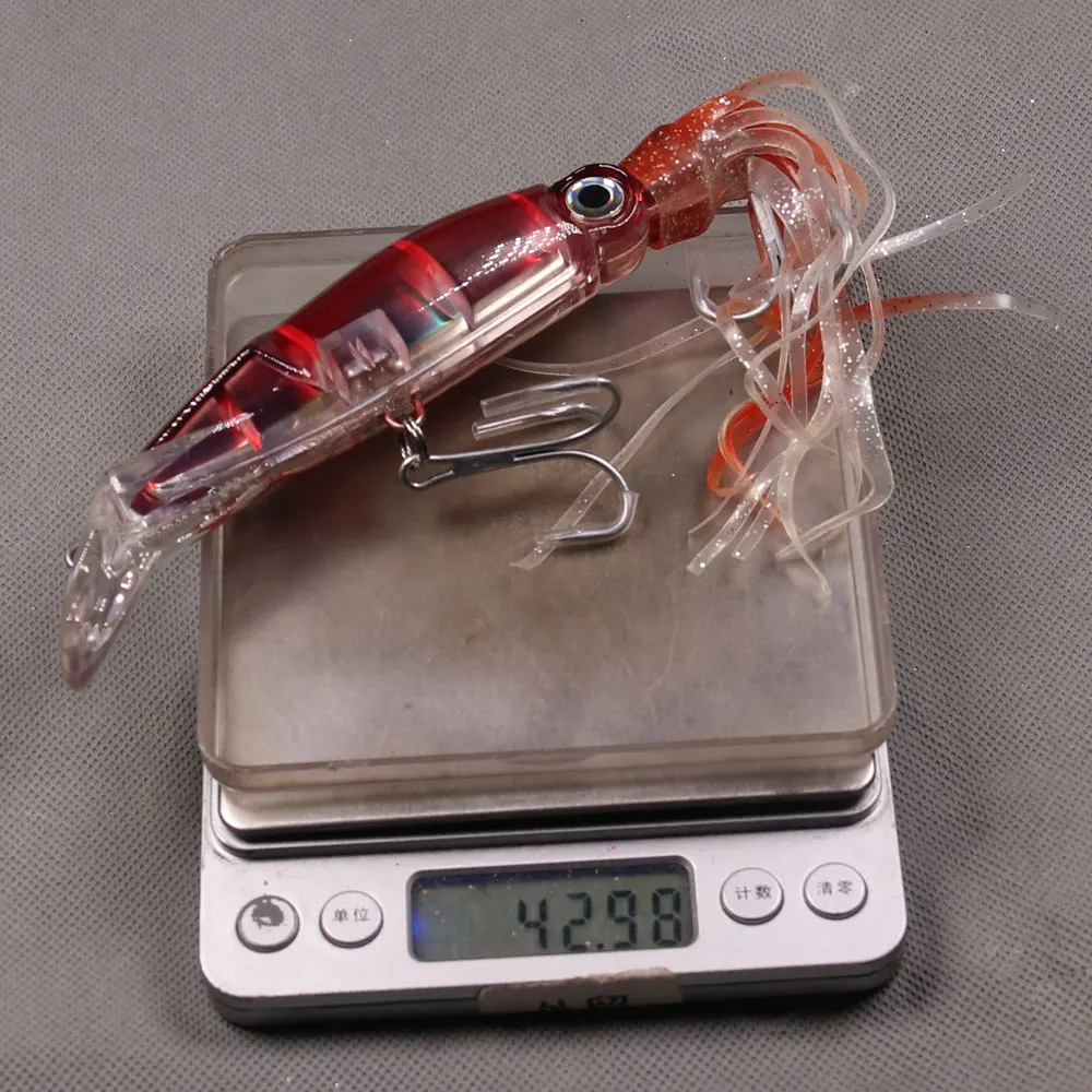 Elllv-señuelo duro de pesca en agua salada, cebo Artificial de calamar, pulpo, pez vela, Marlin, colores Fluo, 14cm/43g, 1 ud. - imagen 5