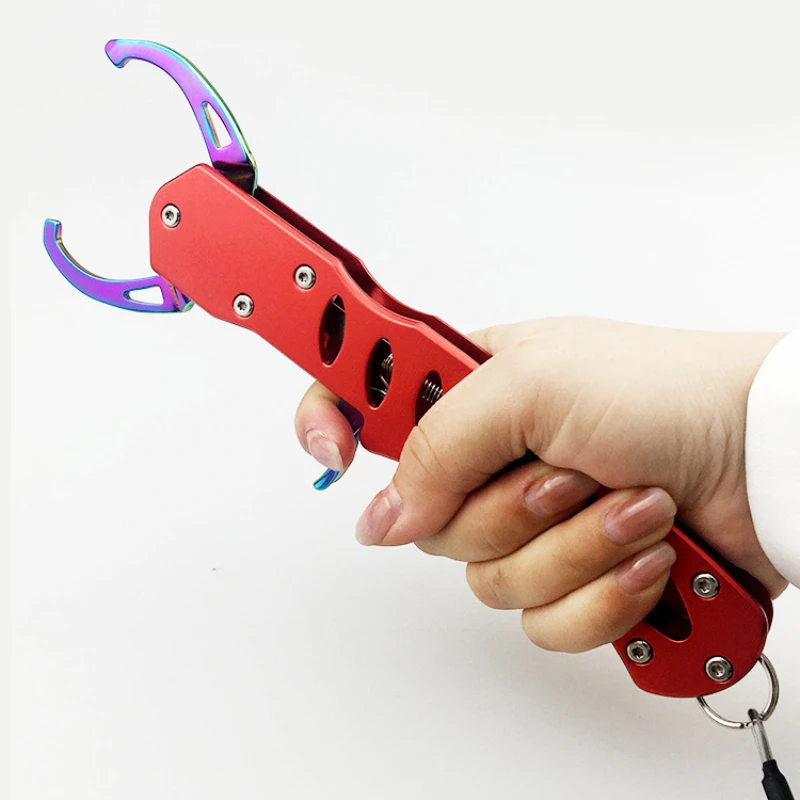 Agarres de pescado de acero inoxidable, tijeras de Control de labios de pescado, alicates portátiles multifuncionales, juego de agarre de pesca antideslizante, aparejos de pesca - imagen 5