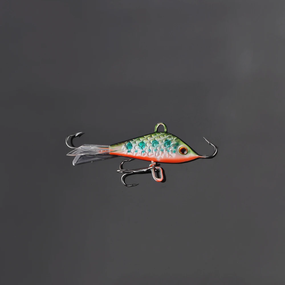 DNDYUJU-señuelo de pesca Artificial, 1 unidad, plantilla de hielo de invierno, 5cm, 7,5g, señuelo falso, equilibrador de cebo para pesca de carpa, Lucio, perca, aparejos de pesca - imagen 4