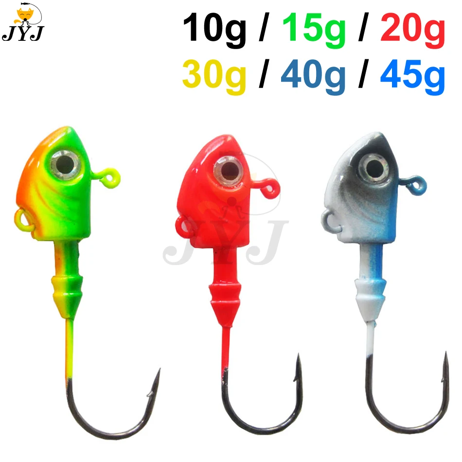 Anzuelos coloridos de 10g, 15g, 20g, 30g, 40g, 45g, para sábalo suave, 2 unidades por lote - imagen 4