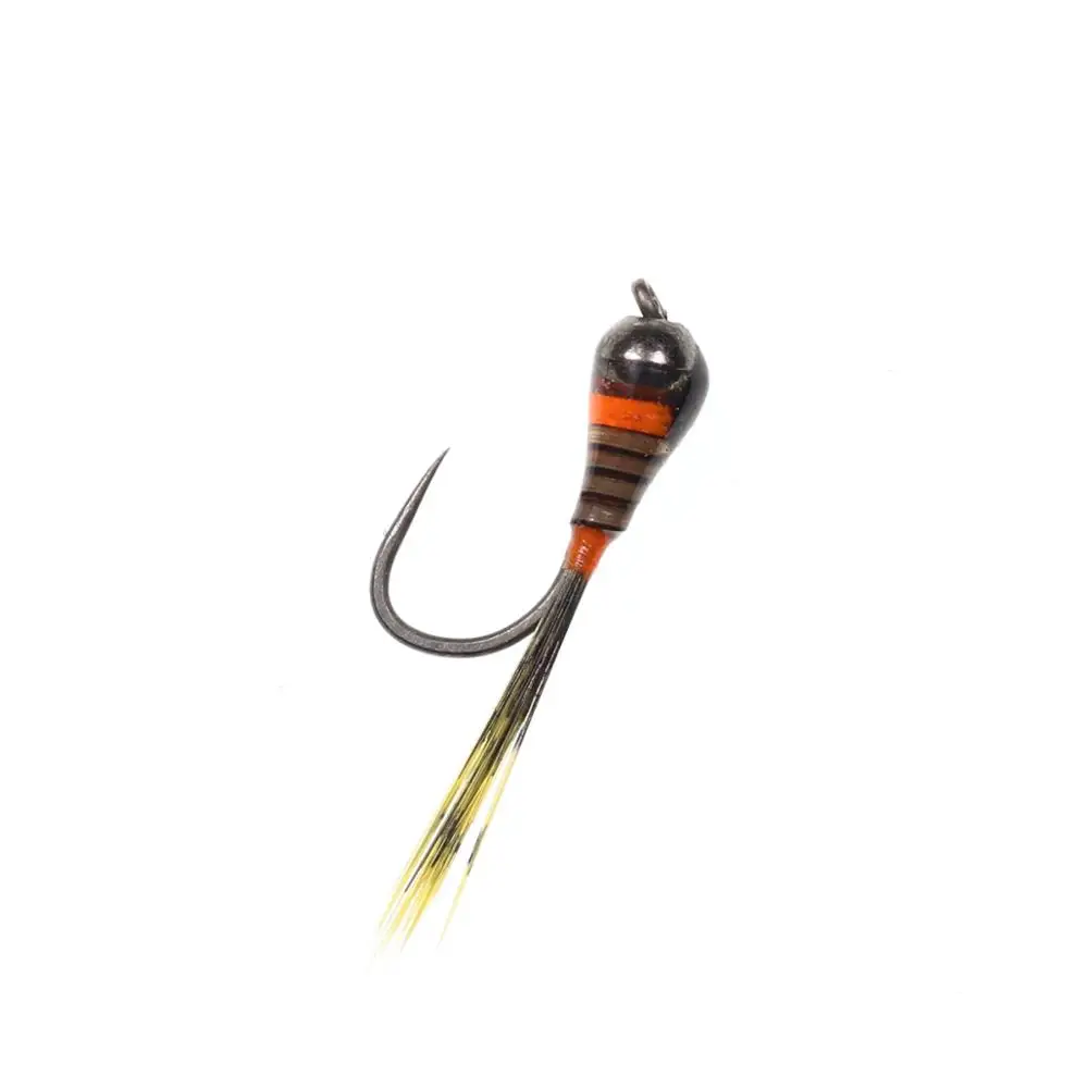 Bimoo 6PCS # 16 anzuelos sin púas Perdigon Ninfa mosca de hundimiento rápido pesca de Ninfa mosca aparejo de pesca en hielo mosca para pesca con mosca de trucha - imagen 2