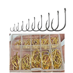 Anzuelos para carpa de acero al carbono con boca ancha duraderos y fiables