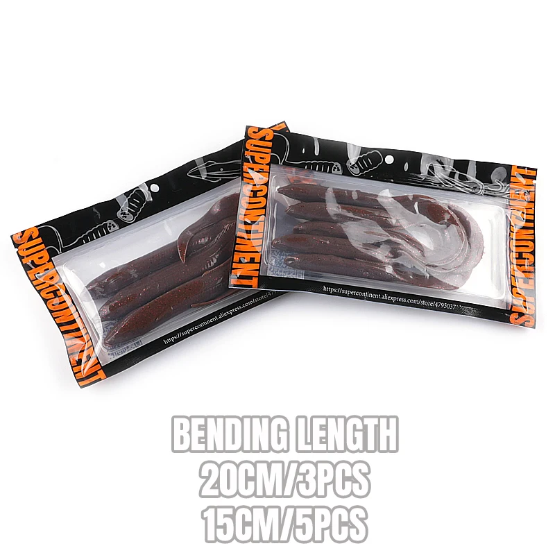 Supercontinente nuevo cebo suave de anguila caliente 20 cm/15 cm señuelo de pesca suave lubina cebo Artificial Shad Anguila Needfish aparejos de pesca - imagen 2