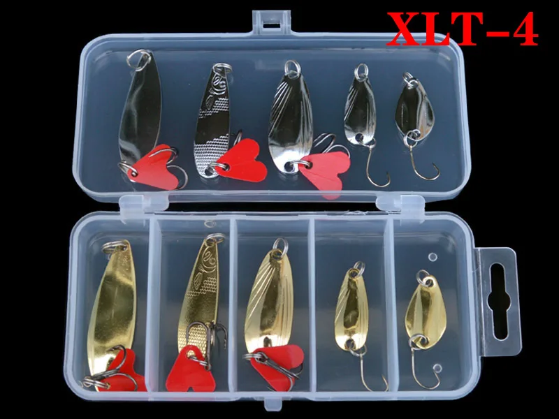 Cucharas Kit de Señuelos de Pesca Accesorios de Señuelos Artificiales Cebo Duro 2,5g/5g/8g Cuchara Juego de 10 Piezas - imagen 4