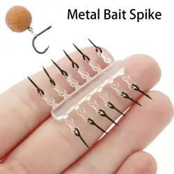Cebo de Metal con punta para carpa, aparejo de pesca de goma transparente, 10pins/tarjeta