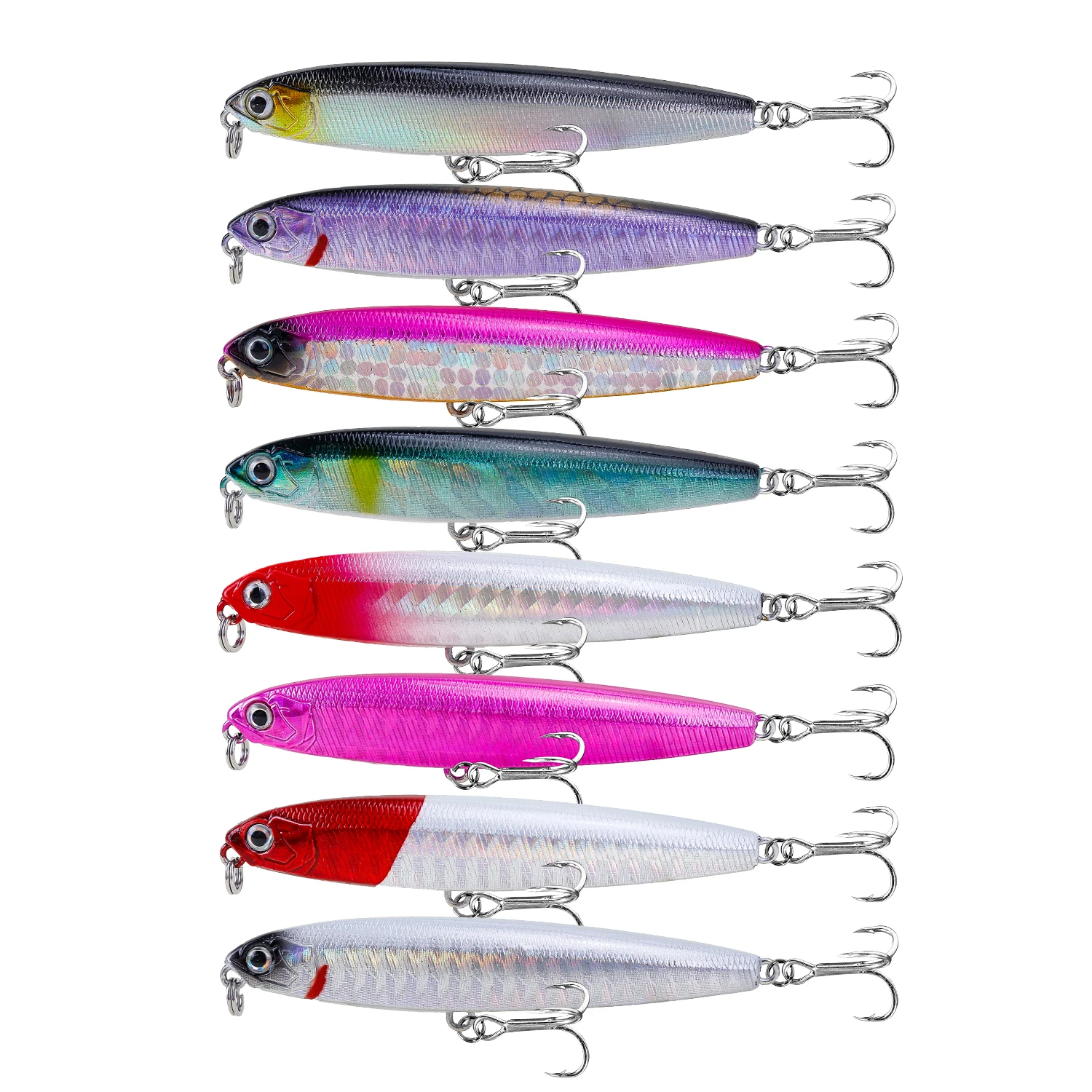Wobblers de lápiz de hundimiento, señuelo de Pesca Artificial de lubina, cebo de pececillo duro, aparejos de Pesca Jigging de alta calidad, 8cm, 13-18g, 1 pieza - imagen 3
