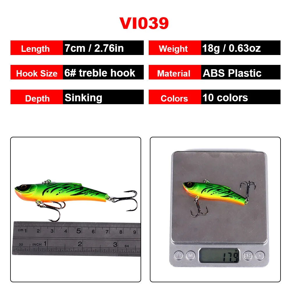 Señuelo VIB Artificial - Hundido y Giratorio para Pesca de Mar Invierno - imagen 4