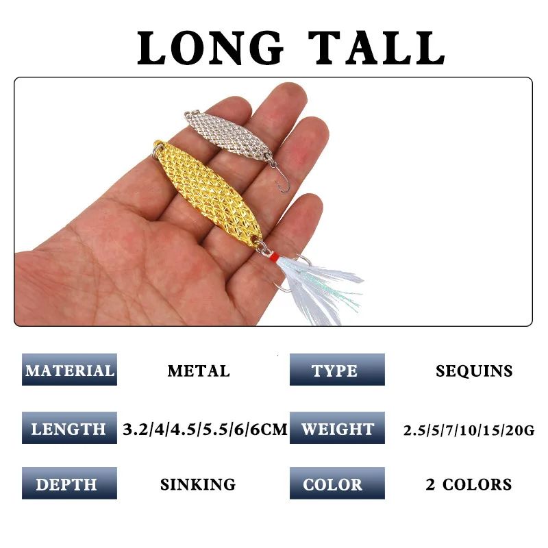 Cuchara de pesca para Lucio, señuelo de pesca de lubina de 2,5-20g, alta luz reflectante, Spinner de Metal de alta calidad Isca Artificial - imagen 2