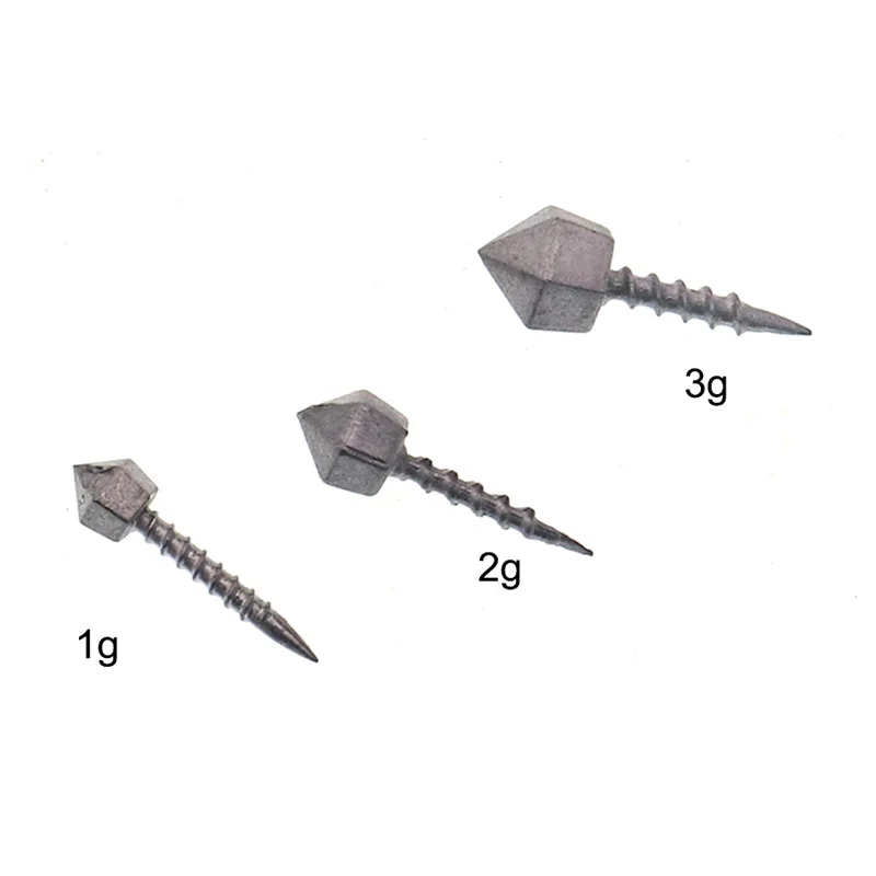 Accesorios para aparejos de pesca, plomo hacia abajo, plomo para uñas, cebo suave, peso 1g 2g 3g, inserción de plomo, lote de 10 piezas en oferta - imagen 3