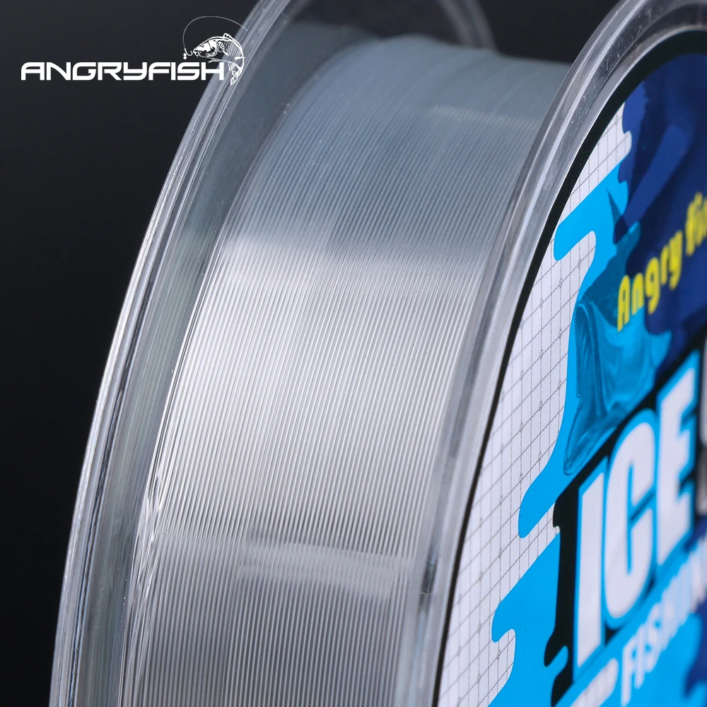 Angryfish-sedal de pesca en hielo, material de alta calidad, 100m, hilo de nailon para pesca en invierno, monofilamento, línea de nailon superfuerte - imagen 4