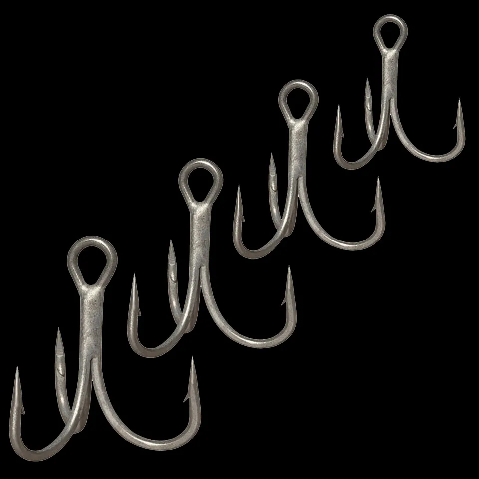 WALK FISH-anzuelo de pesca de acero alto y Material de carbono, gancho de pesca triple, redondo, plegado, lubina de agua salada 4 #6 #8 #10 #, herramienta de aparejos, 10 piezas - imagen 4