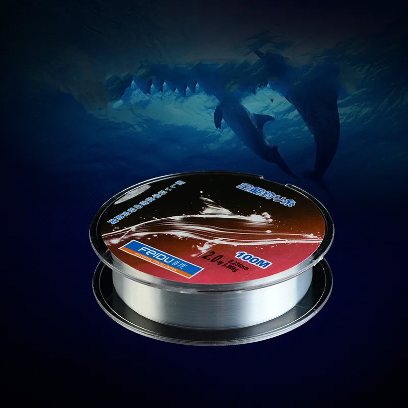 Hilo de Pesca de fluorocarbono, monofilamento, hilo de Pesca de nailon Invisible, 100m, 10 unids/lote - imagen 3