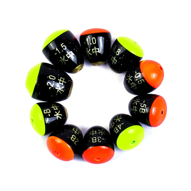 Boya de aparejo subacuático, Kit de pelota de hundimiento para pesca en roca, accesorios de aparejos de pesca de plomo de madera de Paulownia de la fortuna, lote de 5 piezas en oferta - imagen 2