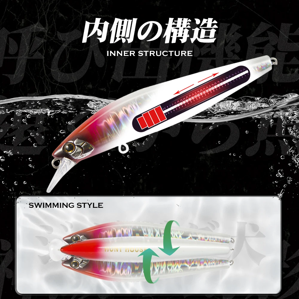 Hunthouse-señuelo de pesca de piscardo, 99mm, 17g - imagen 3