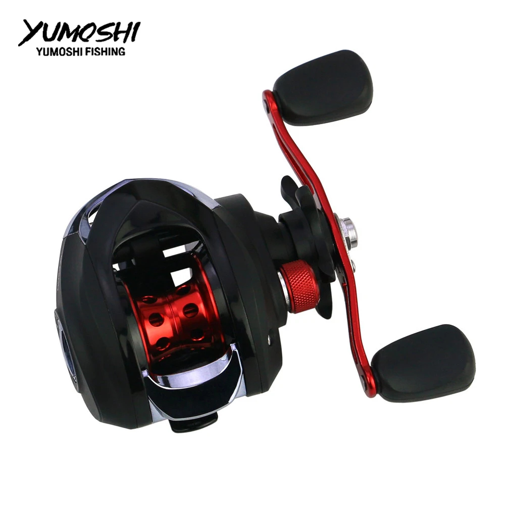 Yumoshi-carrete de pesca GLE200/201, carrete de Baitcast 6,3: 1, rueda de gota de agua de fundición de cebo falso, mano izquierda-derecha - imagen 4