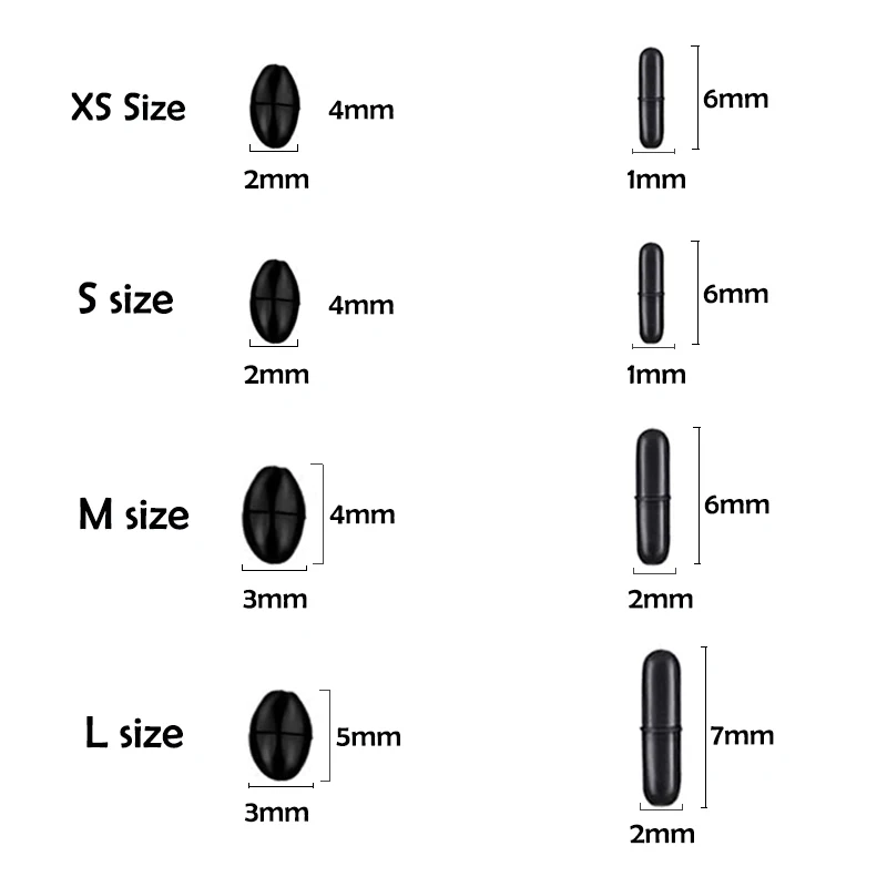 PRO BEROS 300 Uds. Tapón ovalado de silicona para frijol espacial Bobber profesión flotador de pesca resistencia antihebra sedal de pesca equipo de pesca - imagen 3