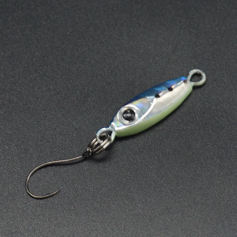 Señuelos pequeños de Metal para pesca, cebos duros artificiales de un solo gancho, 3g/6g, 1 pieza - imagen 4