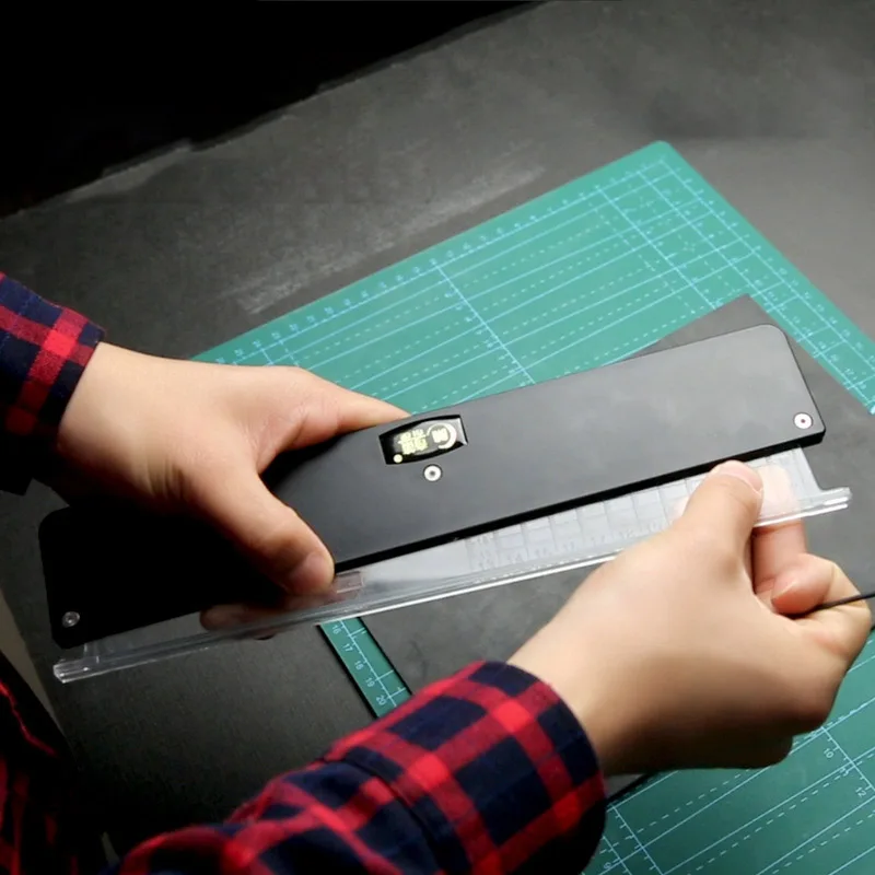 Traje de corte de banda de goma, regla cónica + cortador de fresado, herramienta de tirachinas, tiro al aire libre - imagen 5