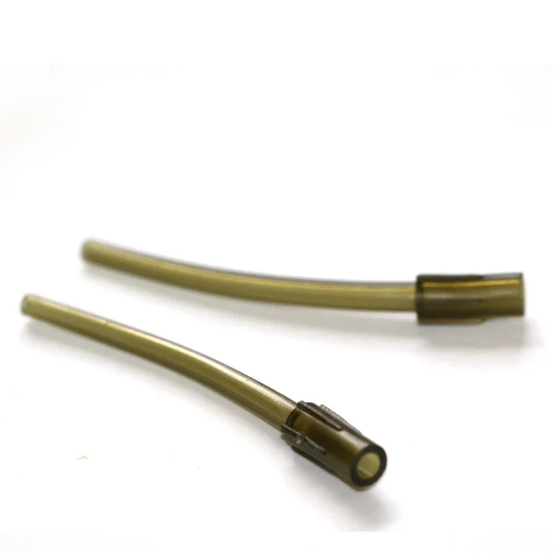 1000 Uds. Anzuelo de pesca marrón PP manguera manga punta tubo posicionador Terminal Anti enredo giratorios conectar accesorios de herramientas de pesca de carpa - imagen 4