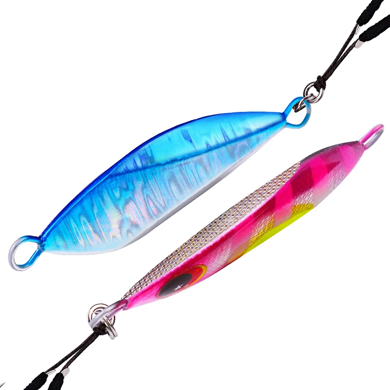 PROBEROS-SEÑUELOS DE cuchara de plantilla de Metal, cebos artificiales para pesca de lubina dura, 10g, 20G, 30g, 40g, 60g, 5 unidades por lote - imagen 5