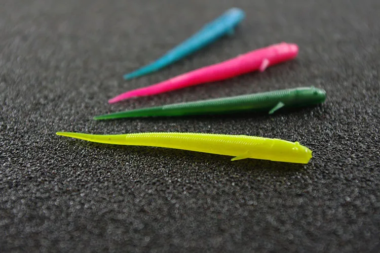 Señuelo de pesca suave Artificial, 7cm/10cm, Loach, gusano de cola afilada única, Sens Real, atrayente Natural, instinto profundo, 10 unids/bolsa - imagen 4