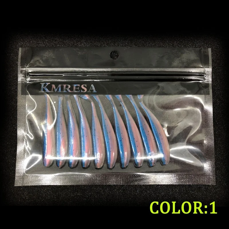 10 unids/lote 75mm 2,1g Wobbler señuelo de pesca Easy Shiner Jig Swimbait Artificial doble Color silicona cebo suave carpa lubina señuelos - imagen 3