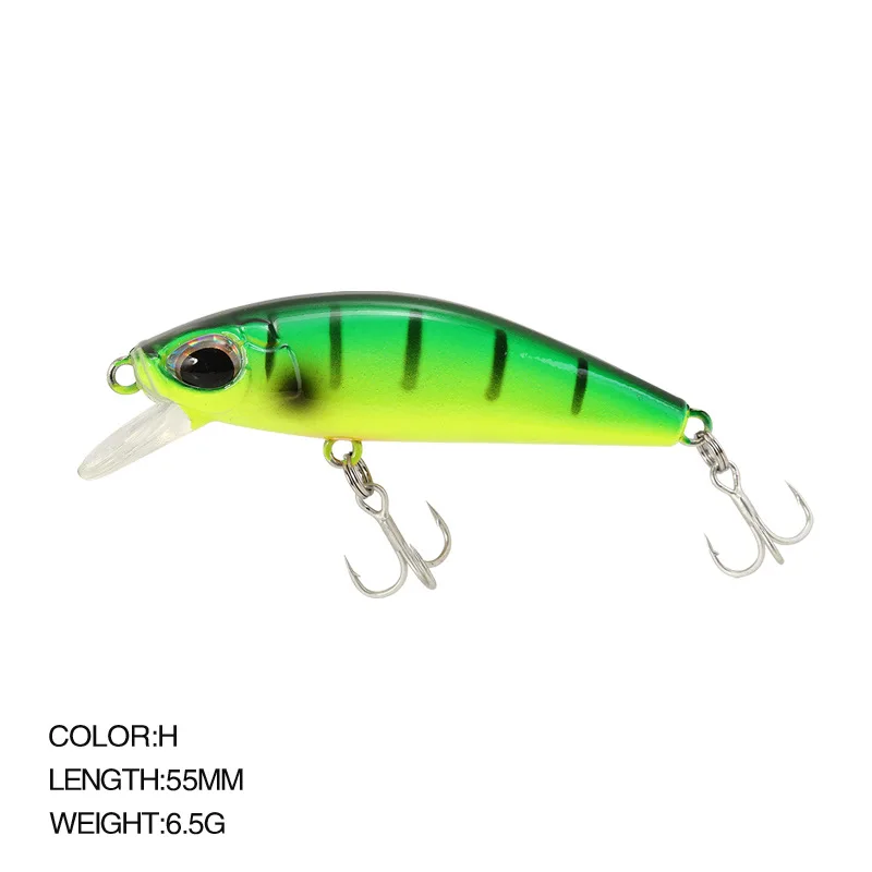 Señuelo de pesca Artificial de pececillos, cebo duro japonés, Wobblers Crankbait, aparejos de pesca de carpa, 55mm, 6,5g, 1 ud. - imagen 5