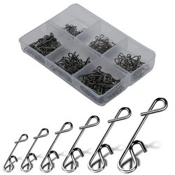 Conector trenzado con anillas giratorias para línea de pesca