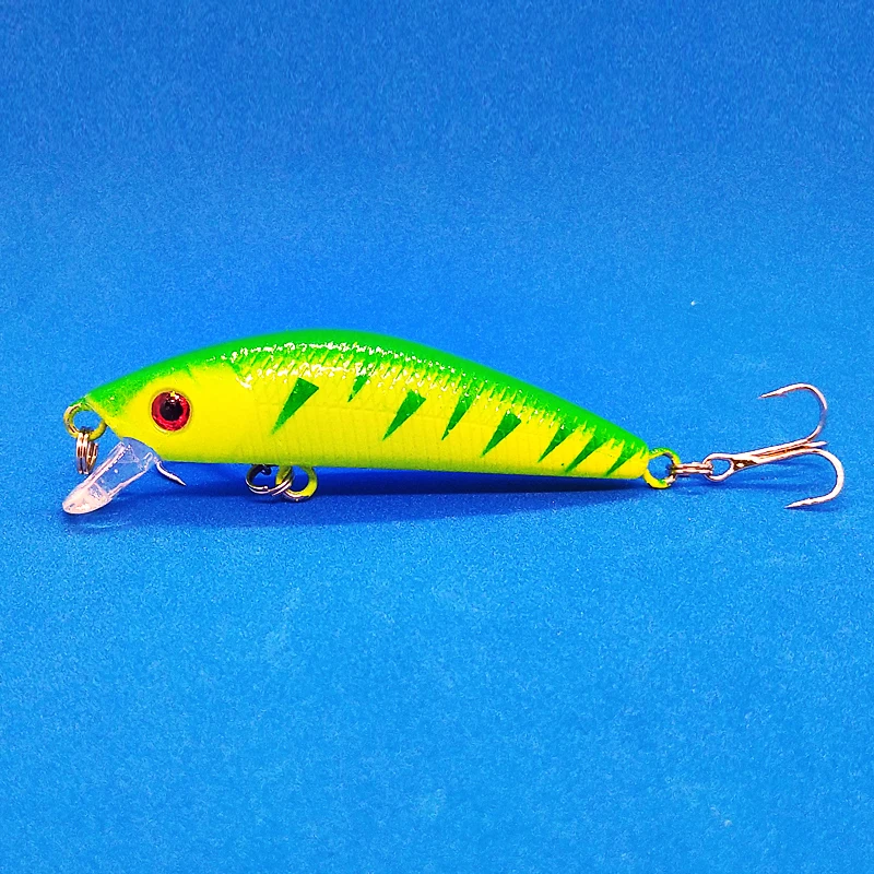 Señuelo de Pesca Minnow de 72mm, cebo duro Topwater Wobbler SwimBait, carpa a rayas, Crankbait, plantilla, aparejos de Pesca, 1 ud. - imagen 2