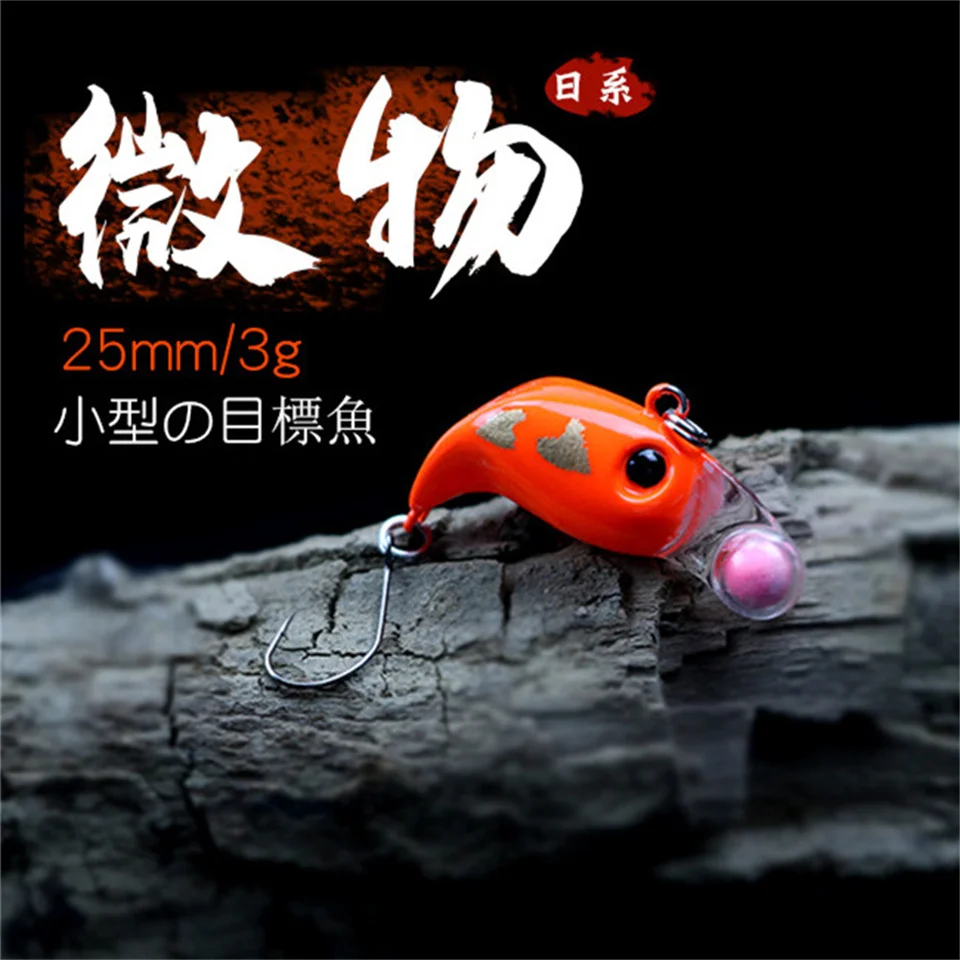 Señuelo de pesca Mini VIB Minnow, 2,5 cm, 3g, cebo duro Artificial pequeño, gancho afilado, Crankbait, aparejos Wobbler, trucha Freshwate - imagen 5