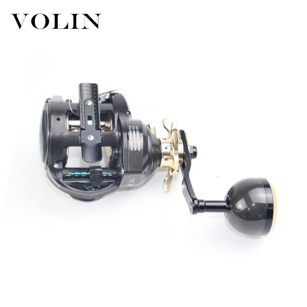 Volin-carrete de pesca Baitcasting de mar grande, sistema de freno magnético, arrastre máximo de 16KG, 9 + 1 BB, 6,3: 1, carrete de alta velocidad para agua salada, nuevo - imagen 4