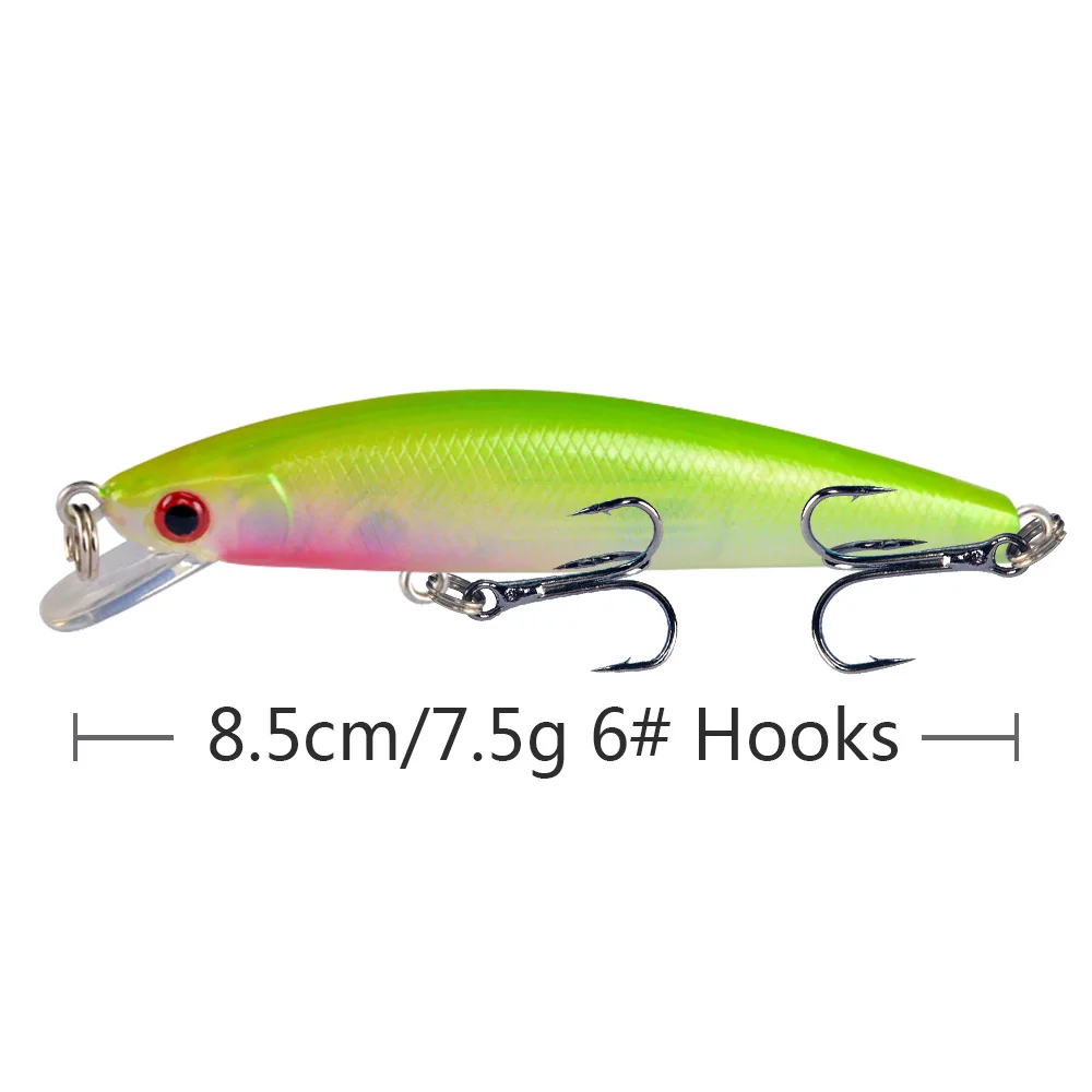 1 Uds Japón modelo caliente flotante Minnow Señuelos de Pesca 8,5 cm 7,5g Jerkbait Bass Pike Carkbait Wobblers Swimbait cebo profesional - imagen 5