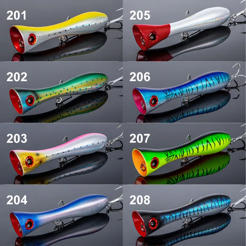 Noeby-señuelo de pesca Popper de juego grande, cebo duro Artificial de 205mm, 133g, 4/5X anzuelos para pesca de atún GT de mar pesado - imagen 3