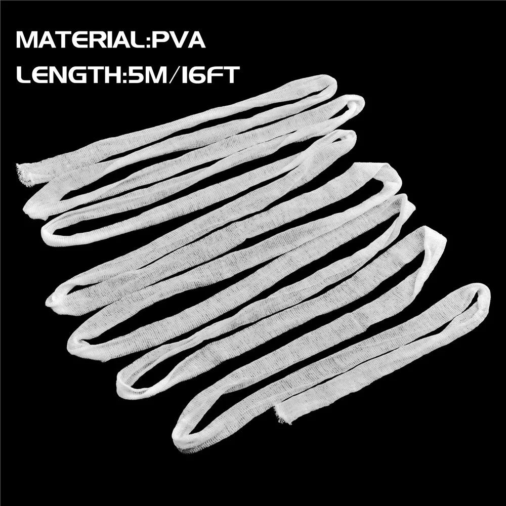 10 uds/5 uds malla PVA alimentador de pesca de carpa lanzador de cebo redes de disolución de agua 5M 25mm 37mm recarga ecológica aparejos de aparejo de carpa para el cabello - imagen 4