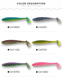 Isca ESFISHING Isca – Señuelo suave ondulado 100mm para perca