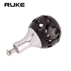 RUKE-carrete de pesca de Metal mecanizado, nuevo diseño, perillas de mango, carretes giratorios de fundición de cebo, accesorio de aparejos de pesca