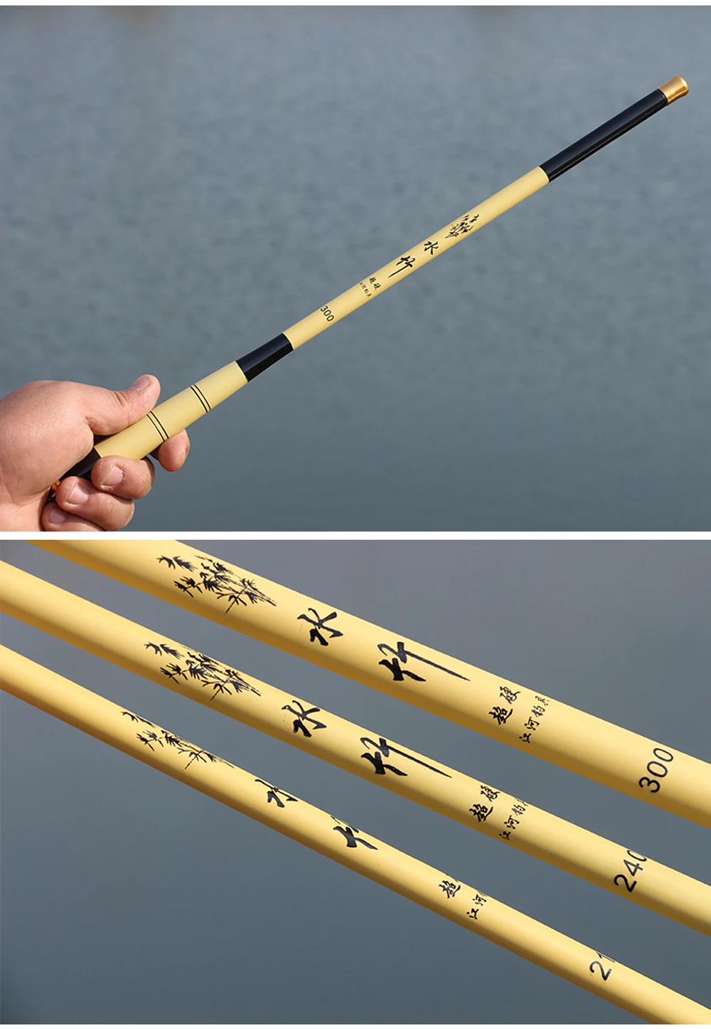 Caña de pescar superdura y ultraligera, caña de fundición telescópica de fibra de carbono, 1,5 m-6,3 m, portátil, para carpa, para hielo en invierno, 28MH - imagen 5