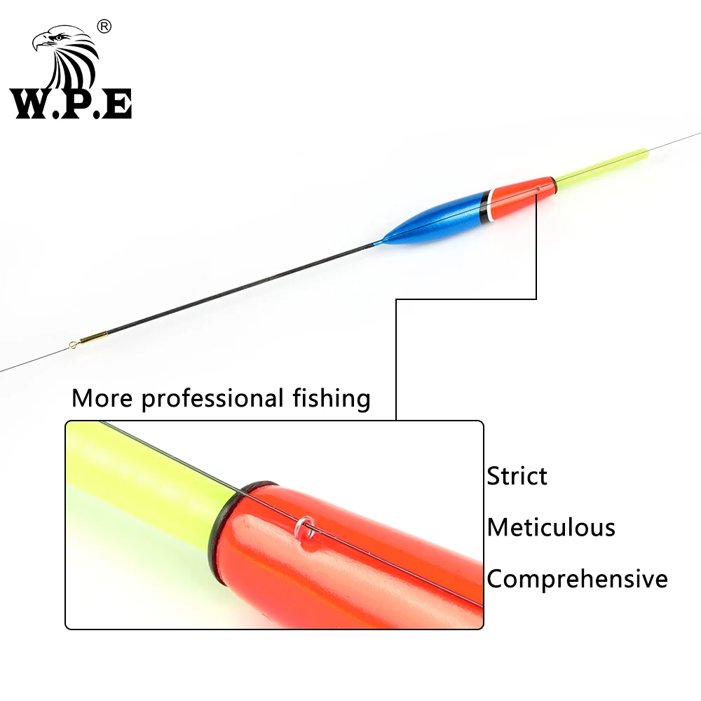 W.P.E flotador de Pesca, boya Vertical, palo ligero, aparejos de Pesca, 4g, 19-24cm, 3 unids/lote por paquete