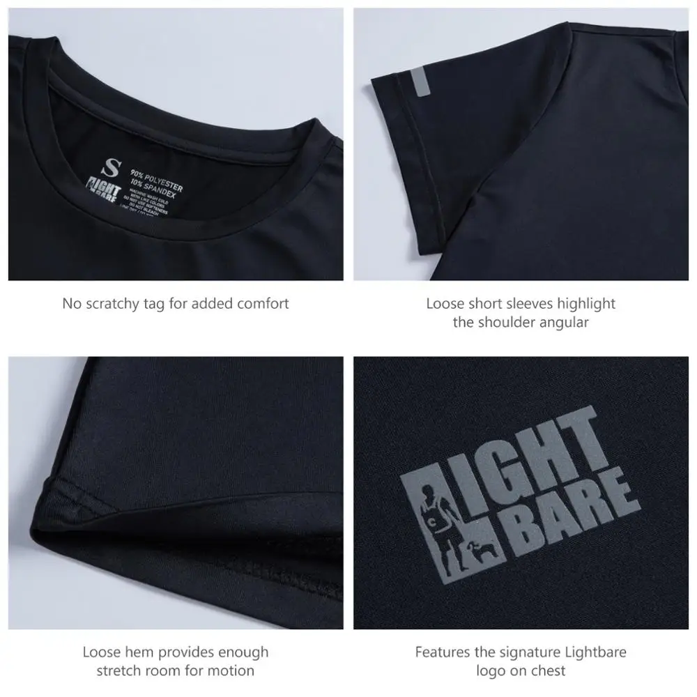 Lightbare-camisetas de manga corta para mujer, ropa deportiva ligera de secado rápido, holgada - imagen 5