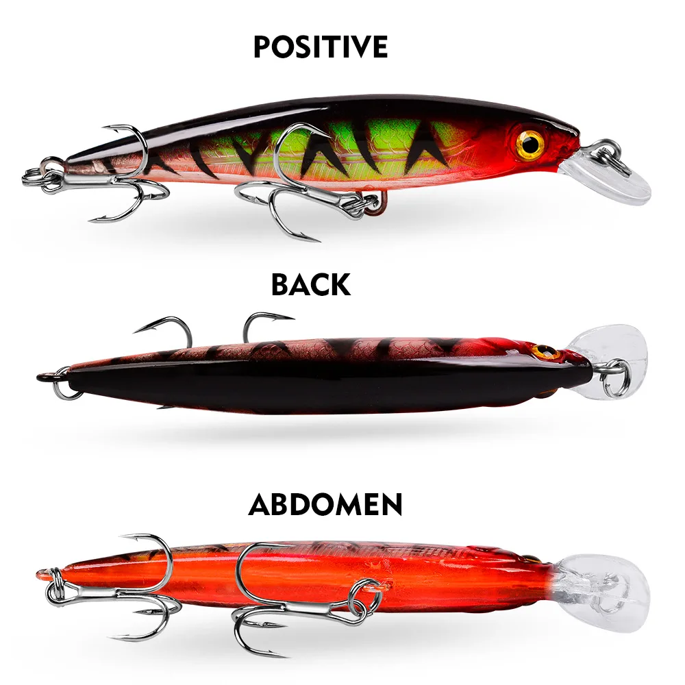 Señuelos de Pesca de pececillo de hundimiento lento, anzuelo triple de 7,3g y 8,2 cm, Wobbler Crankbait Isca, cebos duros artificiales, aparejos de Pesca, 1 ud. - imagen 5