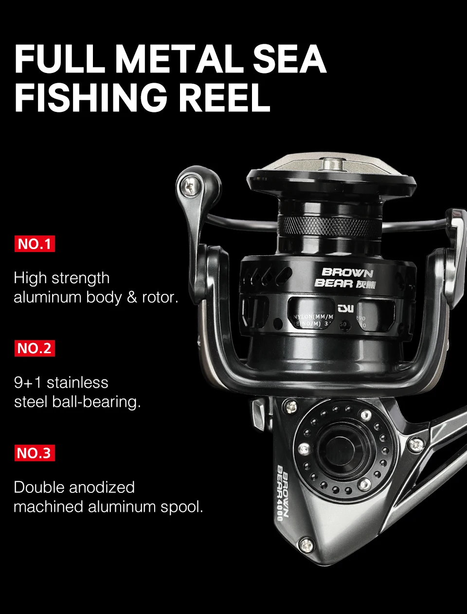 Carrete Carp - Detalle de diseño