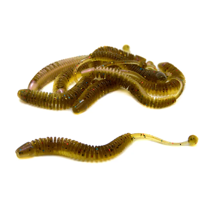 Señuelo de pesca cebo suave cola con forma de bola 1g 8cm señuelos de gusanos artificiales Grub Lote 10 piezas VENTA - imagen 5