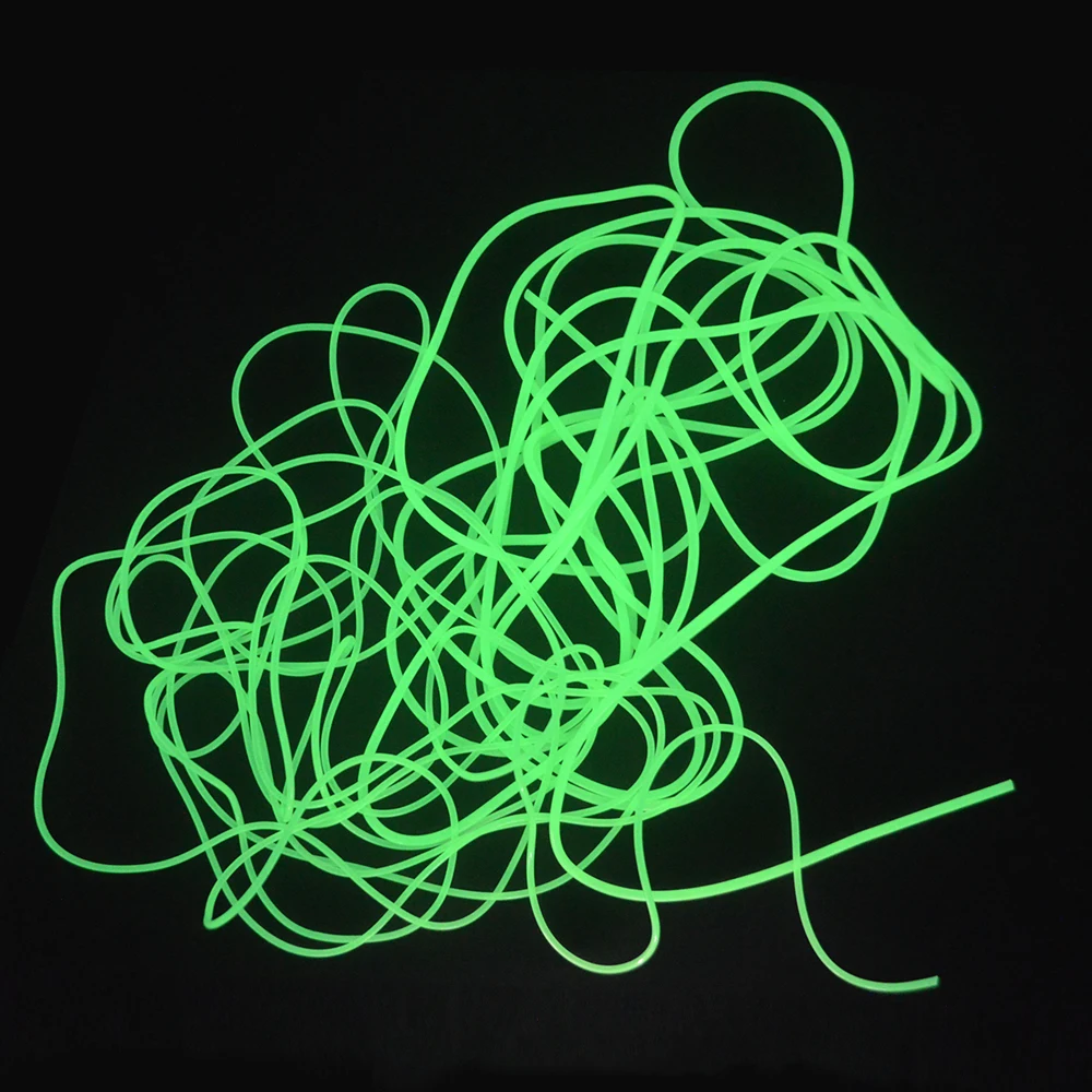 MNFT-tubo luminoso nocturno de pesca de 5M, mangas de pesca de silicona suave verde, aparejo de pesca, línea de anzuelo, aparejo de luz de tubo brillante