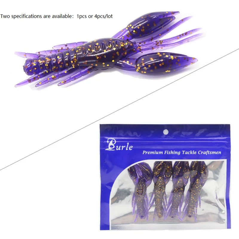 Cebo de camarón blando, gusano de silicona, 7,5 cm, 5,5g, Señuelos de Pesca, atractivo olor a pescado, plantilla giratoria, aparejos de pesca de lubina Wobbler, 1-4 unids/lote - imagen 5