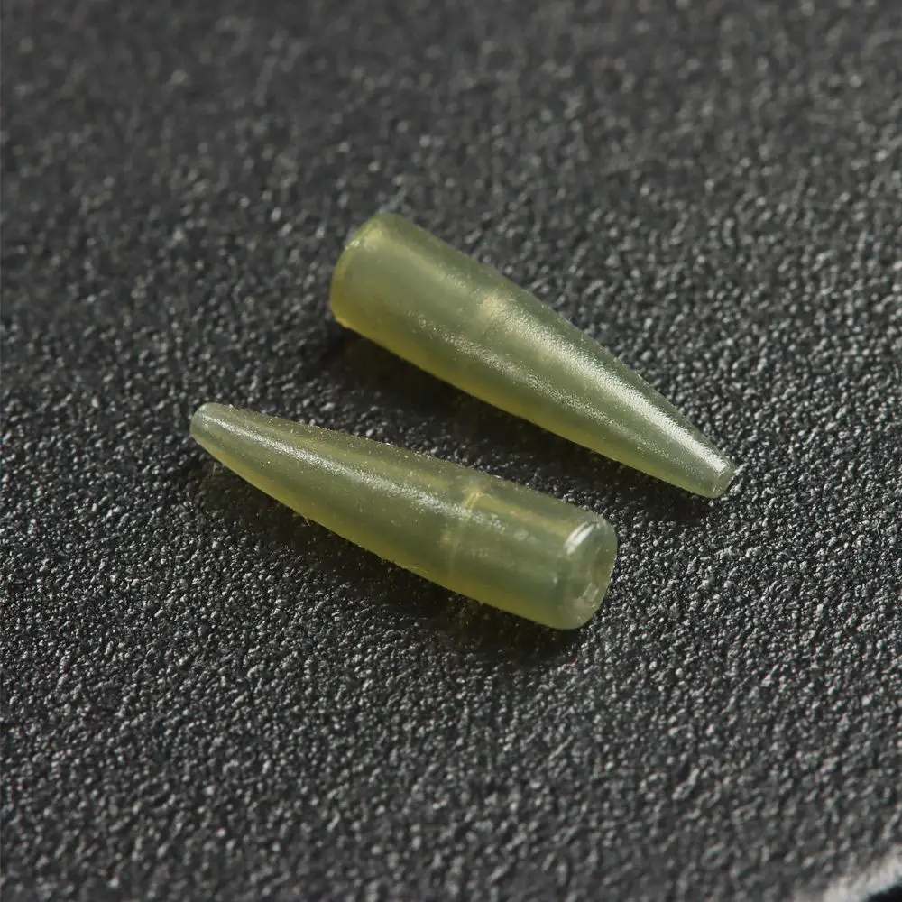 Cono de goma verde antienredos, accesorios de pesca, conexión con gancho de pesca, Micro carpa, 50 piezas - imagen 4