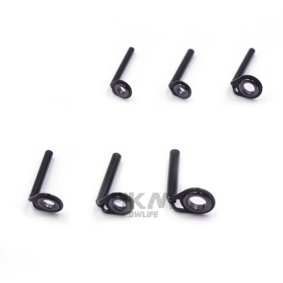 Guías de caña de pescar 5 ~ 10 Uds MKT Kit de reparación de caña de pescar guía superior de punta anillo de cerámica de acero inoxidable agua dulce salada 1,2 ~ 2,0mm - imagen 3