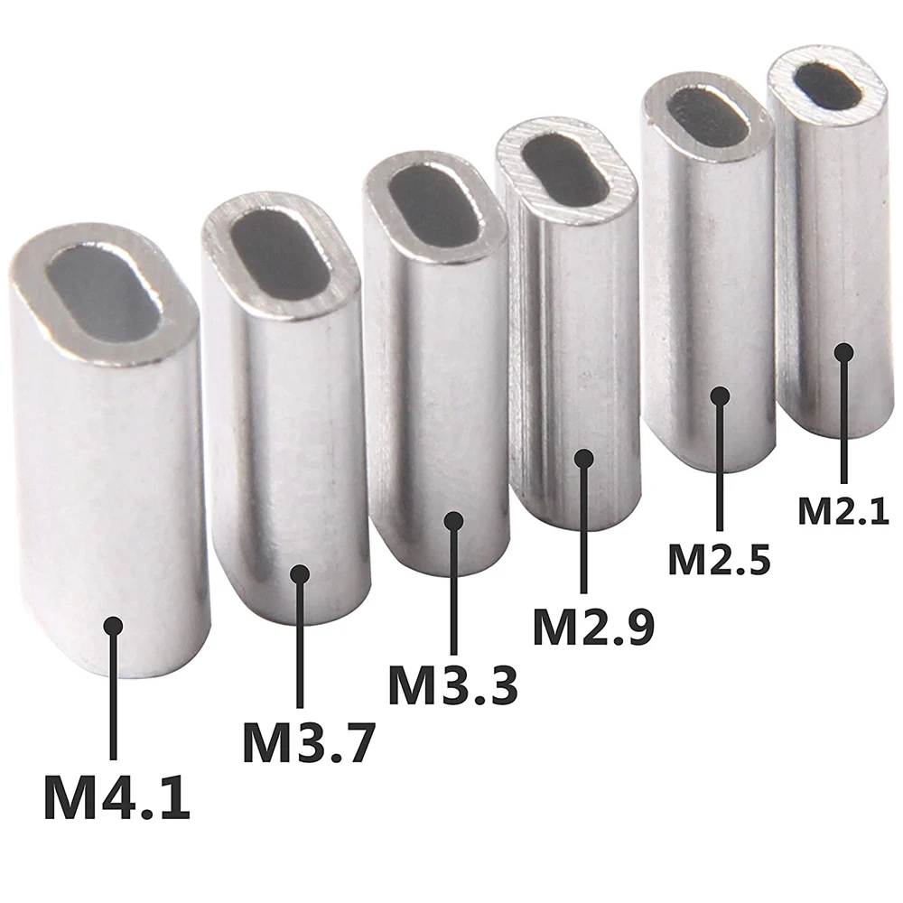 600 unids/caja mangas de engarzado de pesca tubo de pesca de aluminio ovalado línea de pesca tubo de engarzado accesorios de conectores de tubo de alambre - imagen 4