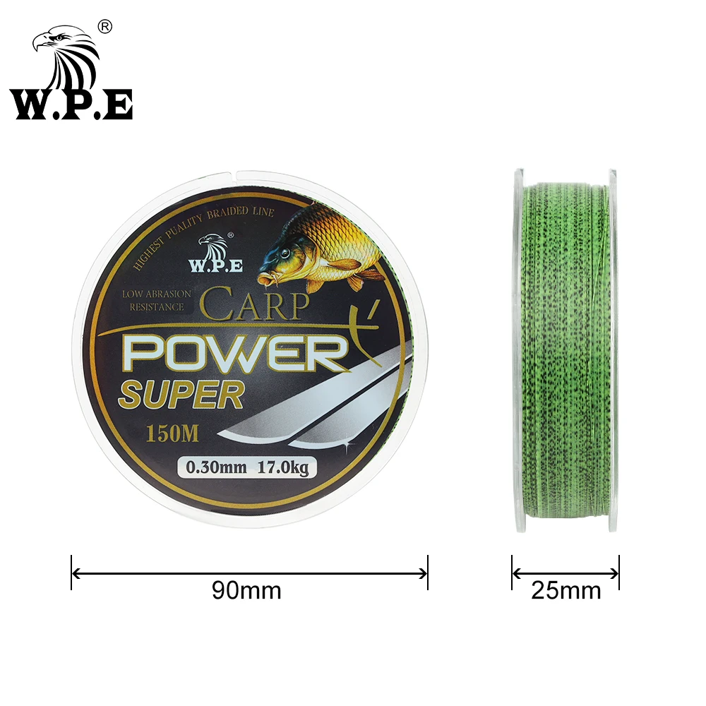 W.P.E-sedal de nailon para pesca de carpa, superpotente, revestimiento de fluorocarbono, 10-41KG, doble color, hundimiento rápido, 0,2mm-0,60mm - imagen 3