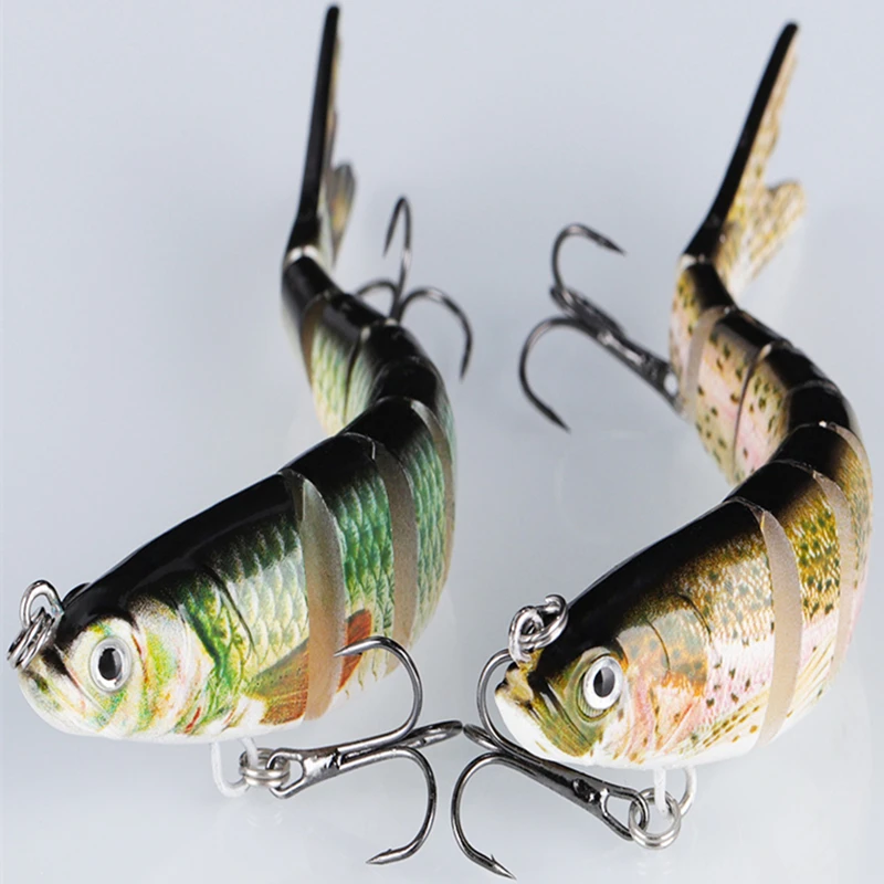 Cebo oscilante de 10/14Cm que se hunde, cebo de manivela de largo alcance, Mino Knobby, 8 segmentos, cebo Artificial duro para aparejos de pesca - imagen 3