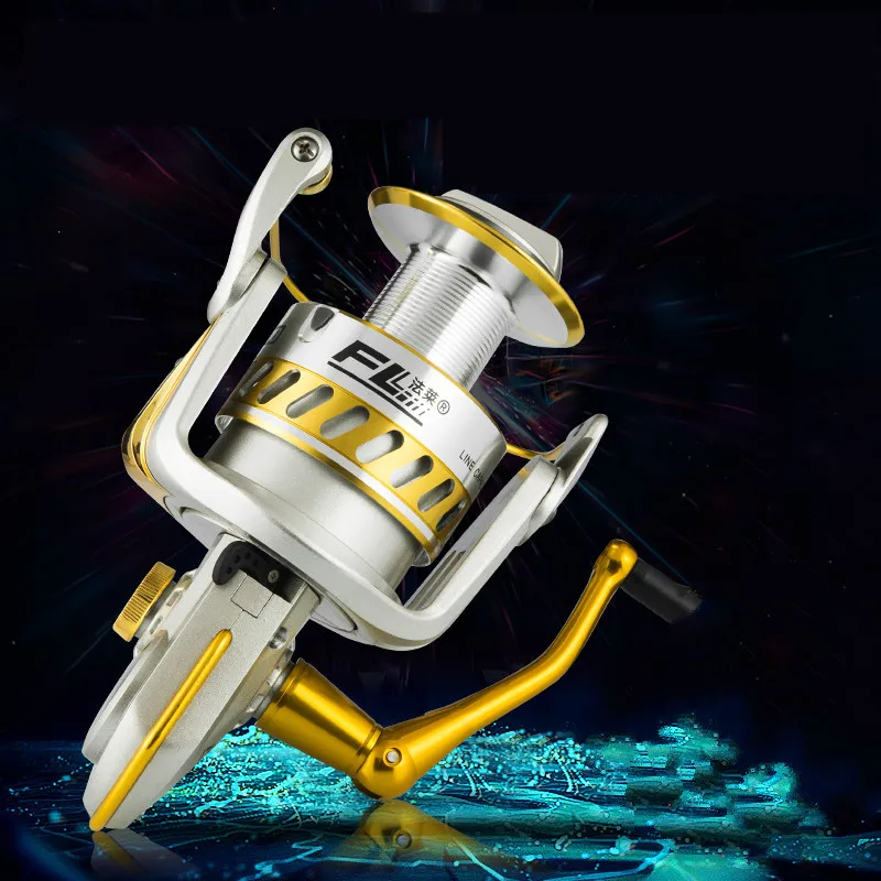 Carrete De Pesca De caña De mar especial De Metal, rueda giratoria De tiro largo, 12 + 1 eje, serie 9000-10000 - imagen 3